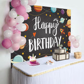 Aperturee - Aperturee Galactic Universe Planet Happy Birthday Backdrop